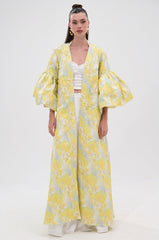 VENICE BROCADE PUFF SLEEVE DUSTER