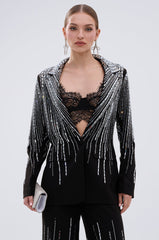 MILA EMBELLISHED BLAZER IN BLACK