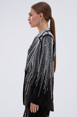 MILA EMBELLISHED BLAZER IN BLACK