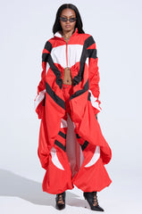 RED ALERT WINDBREAKER TRENCH