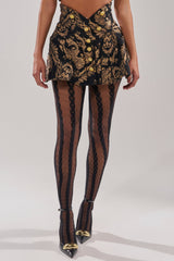 KAYLA BROCADE MINI SKIRT