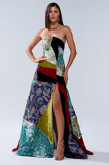 MUSHU MIXED MEDIA MAXI DRESS