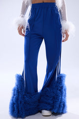 MODERN JAM TRACK PANT WITH TULLE IN ROYAL BLUE