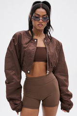 TAKE IT EASY CROPPED BOMBER