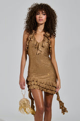 GIRLS JUST WANNA HAVE FUN RHINESTONE MINI DRESS