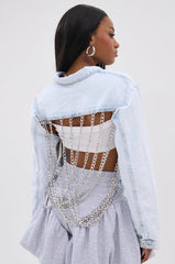 PARTY IN THE BACK DENIM JACKET