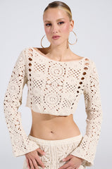 CROCHET KNIT CROP TOP