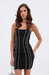 A LITTLE PARTY NEVER HURT BANDAGE MINI DRESS