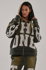 THE ONLY ONE ZIP SWEATSHIRT