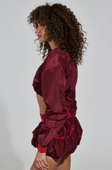 PUTTING IN WORK V-NECK SWEATSHIRT IN RED