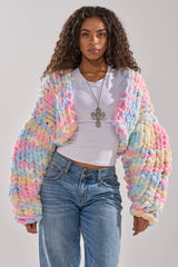ALIA CHUNKY CHENILLE KNIT CARDIGAN
