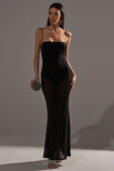 UNTOUCHABLE RHINESTONE MAXI DRESS