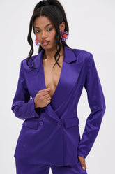 SAY YOU LOVE ME SATIN BLAZER