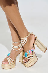 AZALEA WANG ARLETH GOLD SANDAL