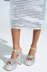 AZALEA WANG BIRCH SILVER EMBELLISHED SANDAL