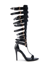 AZALEA WANG CHRELLI BLACK OVER THE KNEE SANDAL