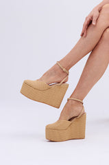 AZALEA WANG COVA BEIGE WEDGE