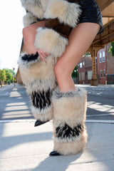 AZALEA WANG EKKO MULTI FUR STILETTO BOOT