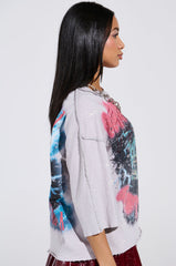 PRIMAL FURY CROPPED GRAPHIC SWEATSHIRT