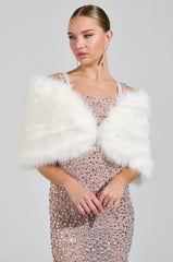 TO THE GALA FAUX FUR SHAWL