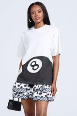 8BALL RHINESTONE OVERSIZED TEE