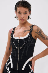 WRAPPED UP DENIM CORSET
