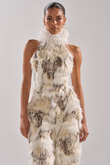 FLINTSTONES MOCK NECK FUR TOP