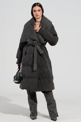 HOUDINI LONG RHINESTONE PUFFER