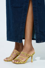 AZALEA WANG HUGHIE YELLOW SNAKE SANDAL