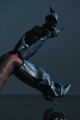 AZALEA WANG IMOGINE BLACK SNAP BOOT