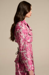 MILEY JACQUARD CROPPED MOTO