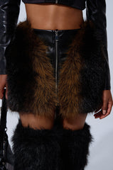 TOUCH ME IN THE MORNING FUR SKIRT