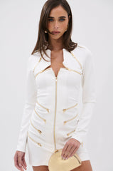 ZIP ME UP KNIT MINI DRESS
