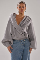 CRAZY FOR YOU CROSS FRONT SWEATER