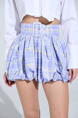 LUCKY ME SATIN PLAID SHORT