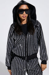 SPARKLE QUEEN ZIP UP SWEATSHIRT