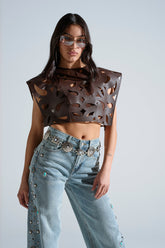 LAY LOW CUT OUT BLOUSE