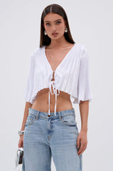 MARY LOO TIE FRONT BLOUSE