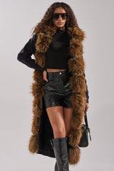 WARM ME UP LONG CARDIGAN WITH FUR