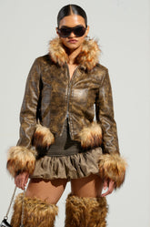 DOWN BAD FUR TRIM MOTO