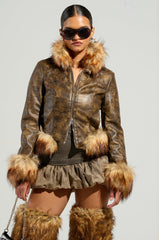 DOWN BAD FUR TRIM MOTO