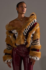 OLYMPIA PANELED FAUX FUR