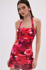 POSIE PRINTED MINI DRESS