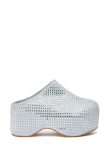 AZALEA WANG ROMESCO BLING FLATFORM CLOG IN GREY