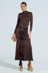 THE BEST ONE YET BROWN MAXI DRESS