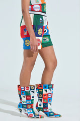 SLIGHT FLEX PATCHWORK SHORT