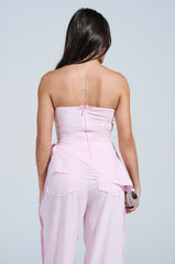 KALI ASYMMETRIC RUCHED BLOUSE TOP