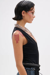 PAXTON PLUNGE SLEEVELESS BODYSUIT