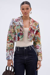 TAKE A HINT PATCHWORK BLAZER