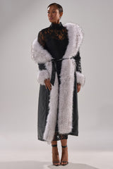 FIONA BUTTER LUXE FUR TRIM TRENCH